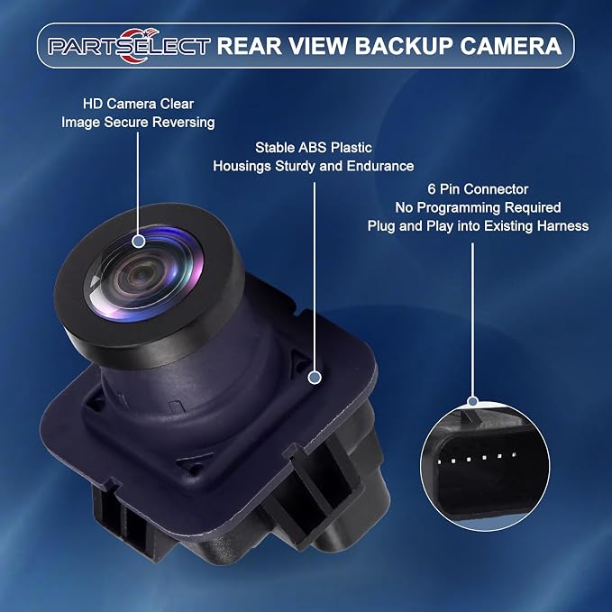 Rear View Backup Camera Replacement for Lincoln MKC 2015 2016 2017 2018 2019 2.0L L4 / 2.3L L4 Back Up Camera Replaces OE EJ7Z-19G490-A EJ7Z19G490A