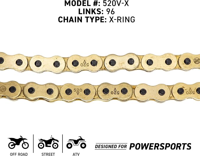 NICHE Drive Sprocket Chain Combo for Suzuki QuadSport Z400 LT-Z400 Front 14 Rear 40 Tooth 520V-X X-Ring 96 Links