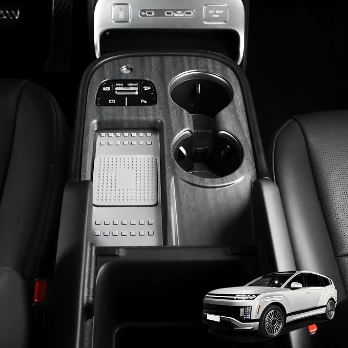 YOUTOOCAR Gear Shift Panel Cover Compatible with Hyundai IONIQ 9 Accessories (Wood Grain)