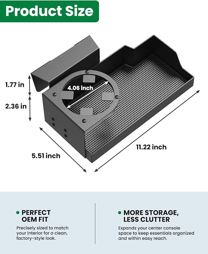 Center Console Hanging Organizer with Cup Holder for Chevy Silverado & GMC Sierra 1500 (2019–2026) and 2500HD 3500HD (2020–2026), Bench Seat Console Organizer Storage Box (Split-Bench Folding Seat)