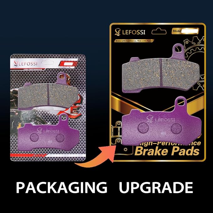 Carbon Fiber Front Rear Brake Pads Compatible with for Harley Davidson Road Glide Road King Street Glide Electra Glide Ultra Limited Night Rod Street Rod V-Rod 2008-2020 2021 2022 FA409FR