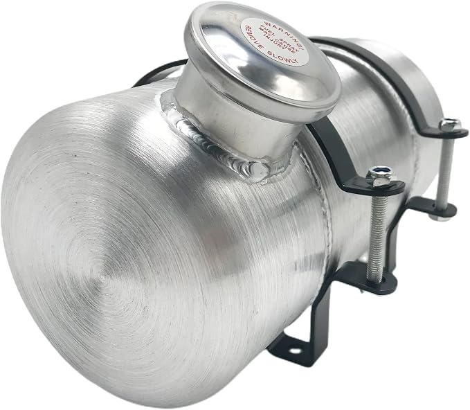JSD 1.25 Gallons 6" x 12" Aluminum Spun Round Gas Tank /Fuel Tank End Fill 1/4" NPT Outlet for go kart ,dune buggy