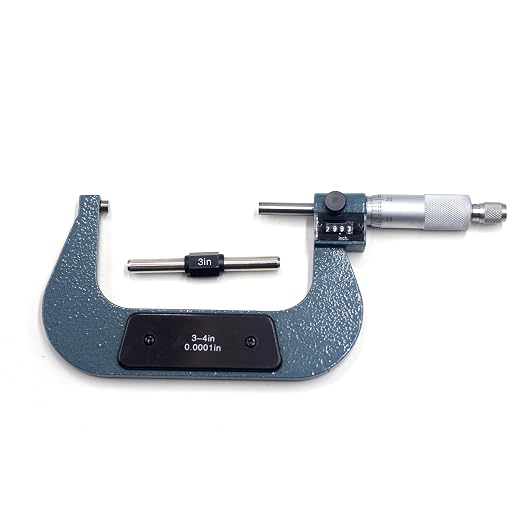 HFS(R) 3-4" Mechanical Digital Outside Micrometer Digit Counter Carbide Tips 0.0001"