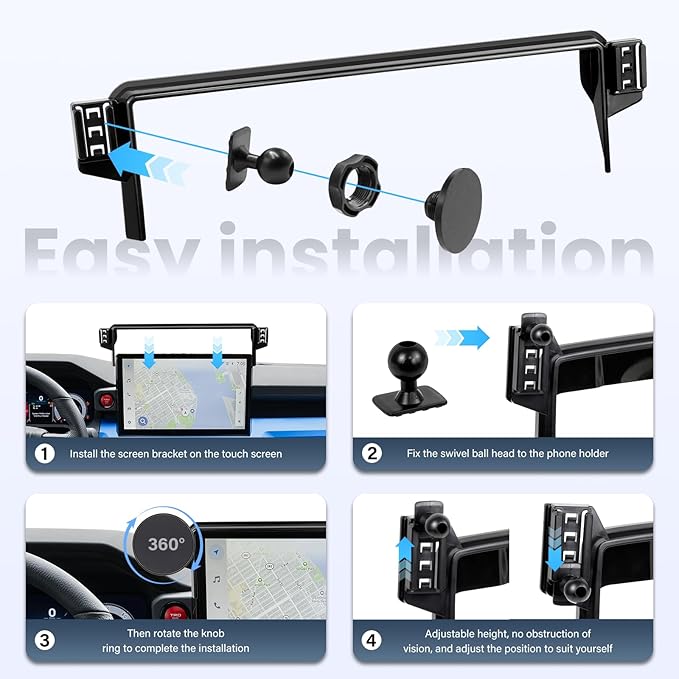 Car Phone Holder for Toyota Tacoma 2024 2025 2026- for MagSafe Magnetic Cell Phone Mount for Tacoma Accessories 14 inch Touchscreen - Cradles Strong Magnets for iPhone（Not fit 8 inch