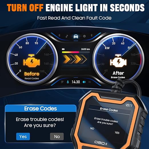 V511 OBD2 Scanner & Probe Tester