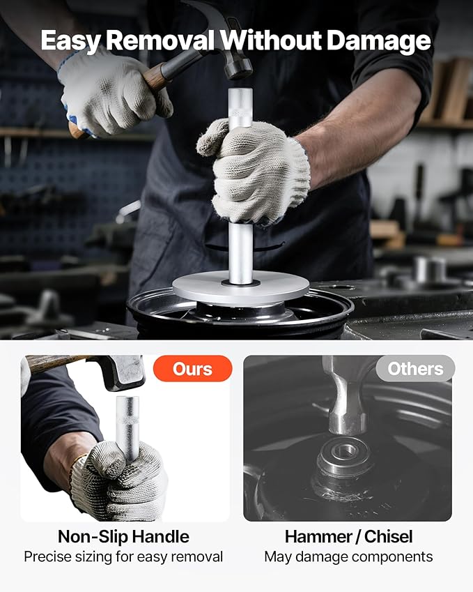 VEVOR Truck Hub Seal Installer Kit, Heavy Duty Bearing Race and Seal Drivers for Class 7 8 Trucks Truck Hub Seal Removal Installation(61850)