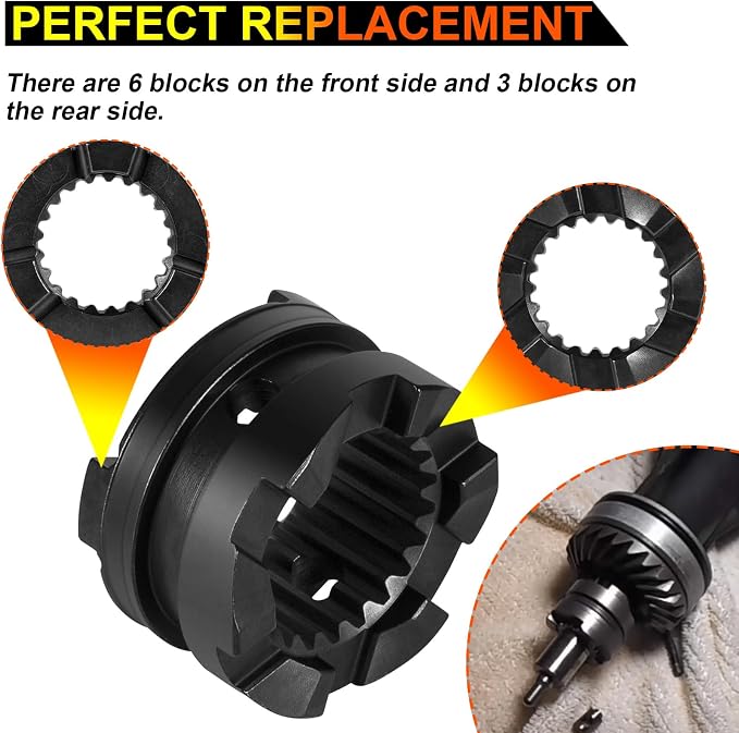 52-822539t Boat Motor Clutch Dog 3 Jaw Reverse, Replace for Mercury Clutch Dog Shifter, Fit for 90-120 hp, 96-97 Force Outboards, 50-125 hp Mercury 3 cyl. and 4 cyl. Outboard Motors