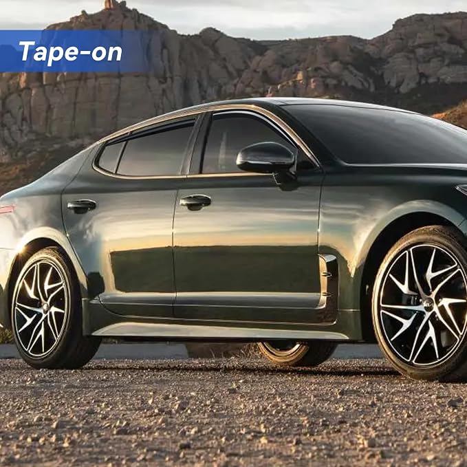 Window Visors Rain Guards for 2017-2023 Kia Stinger, Out-Channel Window Vent Wind Deflectors Visors Shades for 17 18 19 20 21 22 23 Kia Stinger