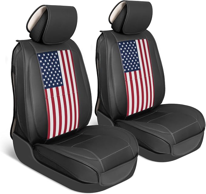 American Flag Seat Covers for Trucks, Cars, & SUV - Napa Leather US Car Seat Covers American Flag Truck Accessories - Car Seat Cover Patriotic Car Accessories Car Seat Protector