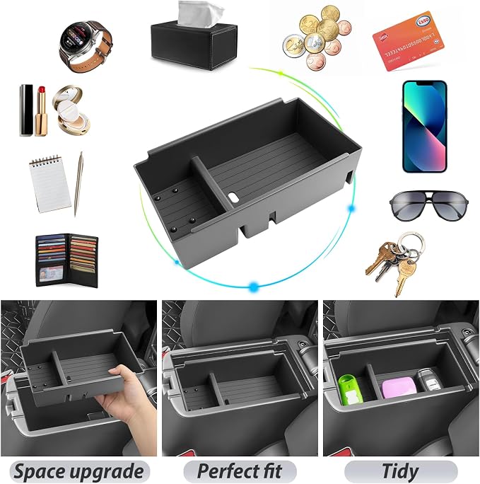SKTU for 2021-2025 Mitsubishi Outlander Sport Accessories Center Console Organizer 2021-2025 Outlander Sport Console Tray 2021-2025 Outlander Sport ABS Insert Console Organizer (Not for Outlander)