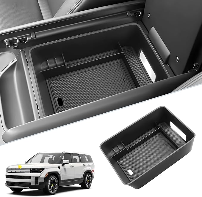 SKTU 2024 2025 2026 Santa Fe Accessories Center Console Organizer for 2024 2025 2026 Hyundai Santa Fe Console Tray 2024 2025 2026 Santa Fe Middle Console Organizer with Coin Holder