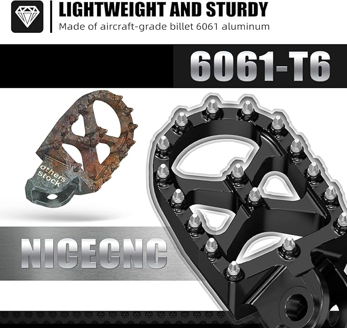 NICECNC Kickstand Foot Extension Pad & Puck + Wide Fat Forged Foot Pegs