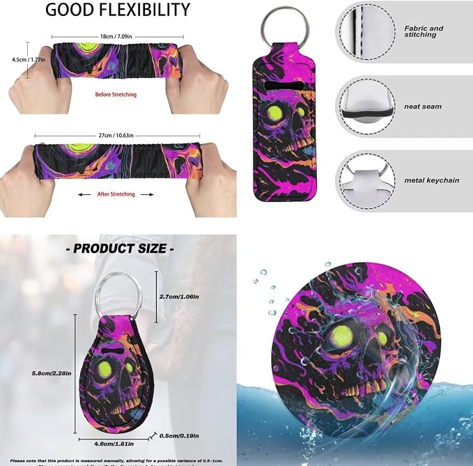 Skull Print 15Pcs Automotive Seat Covers Full Set Universal Car Front Rear Seat Covers with Decorative Steering Wheel Cover Center Console Pad Safety Belt Pads Headrest Protectors