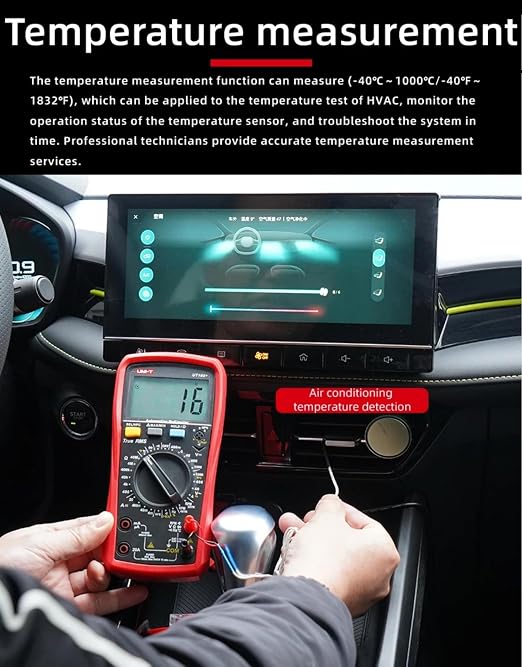UNI-T UT107+ Digital Multimeter, Pocket-Sized Mini Voltage Tester, AC/DC Voltage & Current, Resistance, Continuity, Diode Test, CAT III 600V Safety, with Test Leads & Case for Home DIY, Car Repair