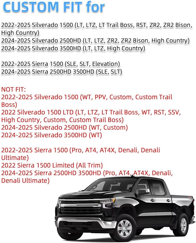 Phone Mount for 2022-2025 Chevrolet Chevy Silverado1500/GMC Sierra 1500 2500HD 3500HD Accessories 13.4-Inch Screen Fixed Clip, Automobile Cradles Car Phone Holder, Cell Phone Base Not Block Air Vent