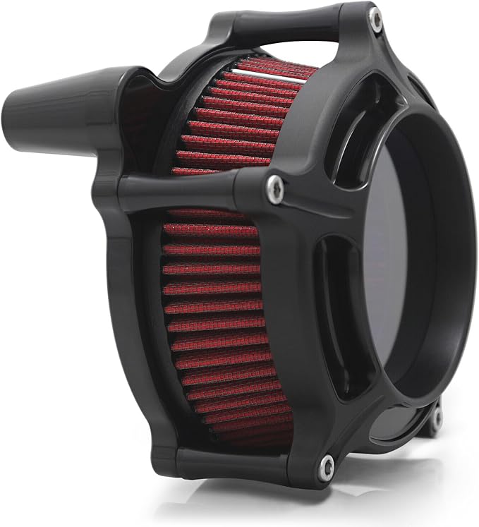 For harley davidson air cleaner filter sportster Touring street glide road king electra Dyna Softail motorcycle air intake (Black- red filter, C-For Touring 2008-2016)
