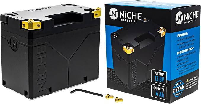NICHE Lithium Battery YB12B-B2 12V 4Ah 240A for Yamaha BW350 Suzuki GS300 GS450