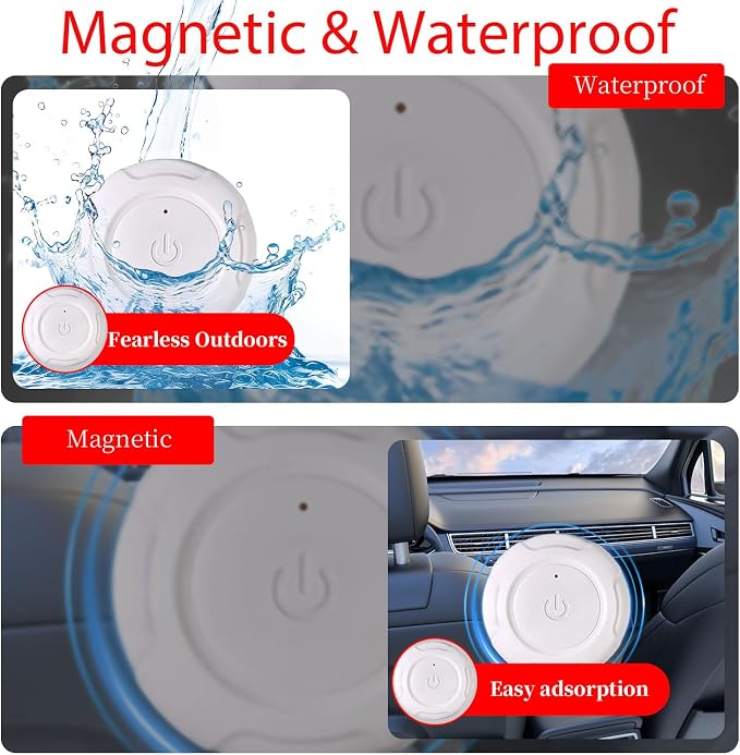 GPS Tracker for Vehicles,Car GPS Tracker Portable Real Time Magnetic GPS Tracking Device,Full Global Coverage Location Tracker for Kids,Dogs,Trucks/Person,No Subscription Required/No Monthly Fee