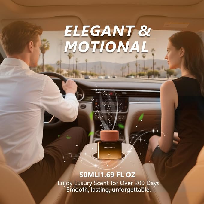 Car Air Freshener 50ML (1.7 FL OZ) Car Air Fresheners Fragrance - Woody Citrus Fragrance Oil Air Diffuser for Car, 180+ days Long Lasting Perfume, Car Air Freshner Aroma Stone Cap Design, Made in USA