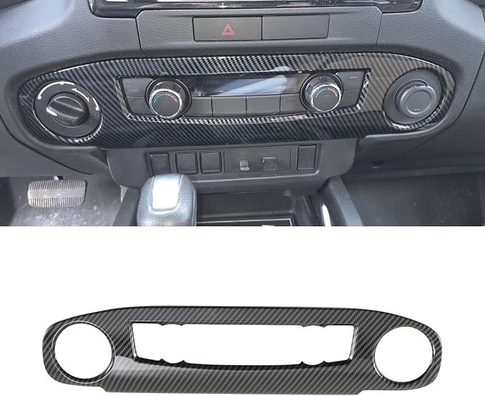 Carbon Fiber Center Console AC Air Vent Panel Cover Compatible with Nissan Frontier 2022-2024