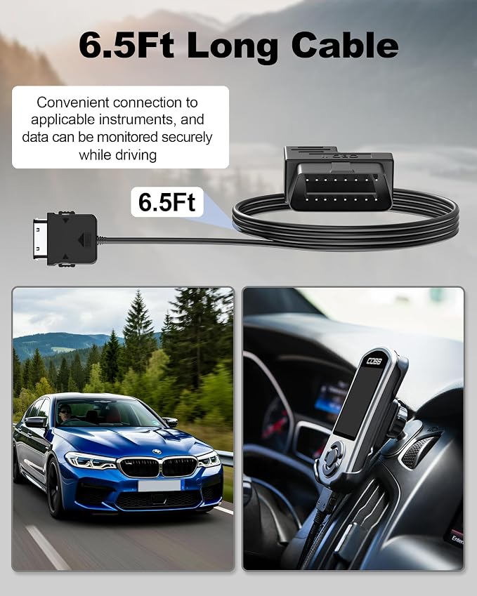 Access Port OBD2 OBDII Cable Adapter for Cord V3 Sub-aru Ford VW WRX STI Focus BMW Evo, OBDII Power Cable for All Cars that use V3 Accessports OBD2 Diagnostic Cable