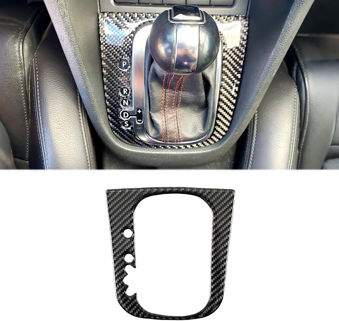 Real Carbon Fiber Gear Shift Panel Trim Compatible with Volkswagen VW Golf 6 MK6 2010-2014, Interior Decal Sticker Accessories