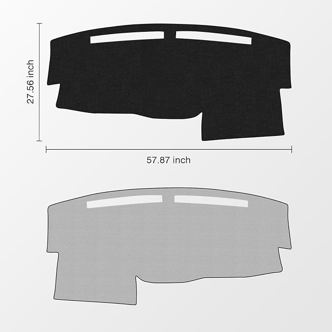 KUST Black Dash Cover for Nissan Titan 2004-2010 2011 2012 (Without Sensor, No Navi Holes) Polyester Dashboard Cover Non-Slip Center Console Dash Cover Titan Interior Accessories Sunshade No Glare