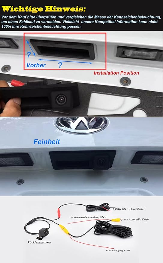 Trunk Handle Vehicle-Specific Camera Integrated into Case Handle Rear View Camera for 5 Series M5/3 Series M3/X1/X3/X5/X6/E39/E53/E90/E60/E70/E83