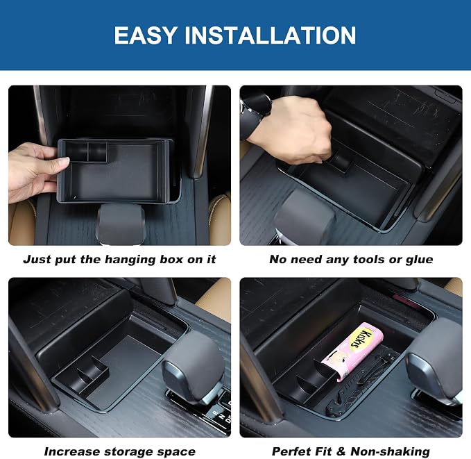 Center Console Storage Box Compatible with Land Rover Discovery Sport 2024,ABS Center Console Gear Shift Tray Organizer Interior Storage Accessories