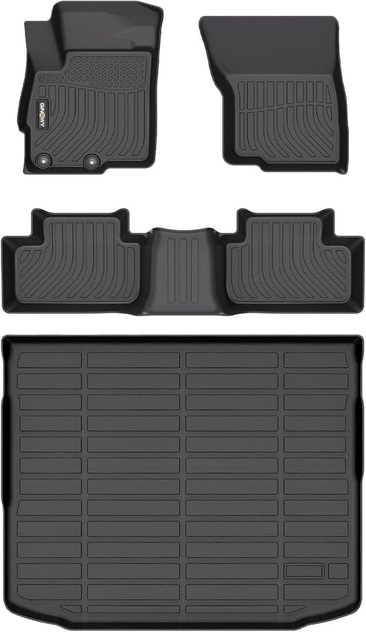 GINOWY-Floor Mats & Cargo Liner for Mitsubihi Outlander Sport 2011-2024, TPE All Weather Outlander Car Mats, Non-Slip Trunk Mat Floor Liners Waterproof Custom Fit Accessories Mats Black