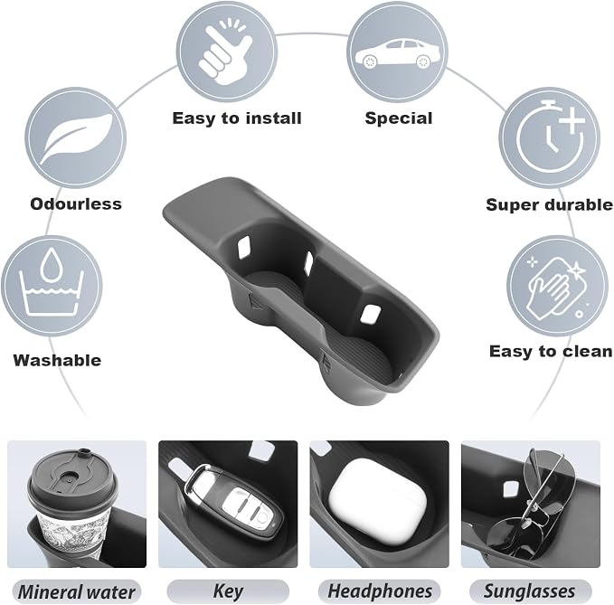 SKTU 2026 Sentra Cup Holder for 2026+ Nissan Sentra (S/SV/SR/SL) Central Control Cup Holder Nissan Sentra 2026 Accessories Non-Slip Rubber Cup Pad-Durable
