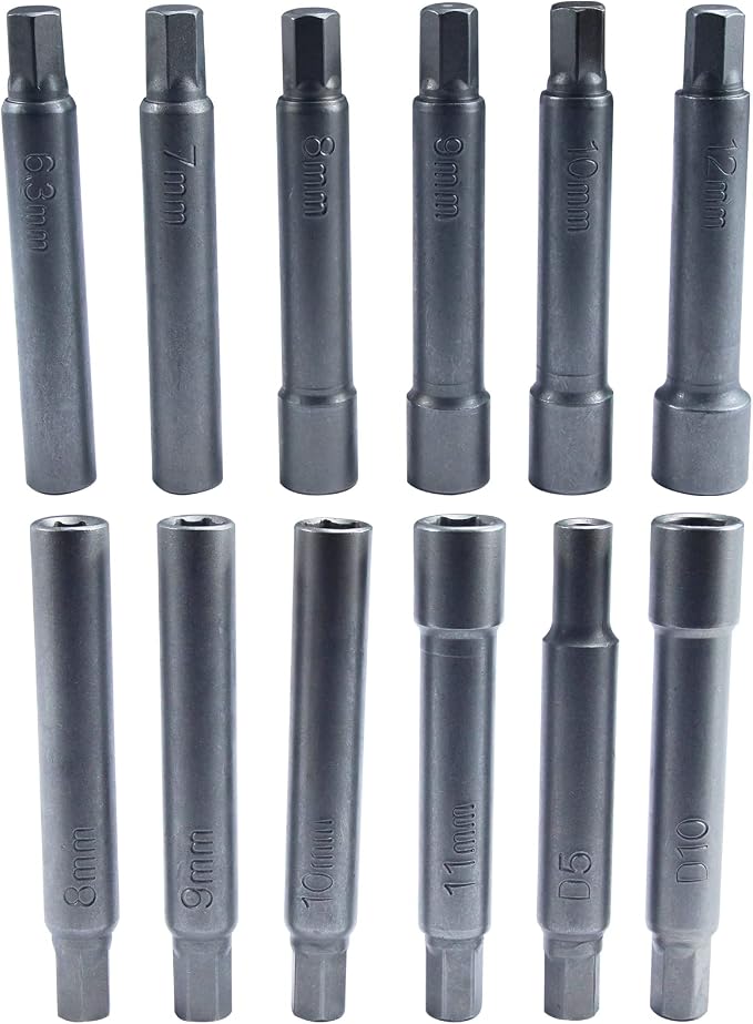 43pc Shock Absorber Strut Nut Go-Thru Socket Set Kit Ratchet Steering Hub Suspension Shock Absorber Nut Removal Tool