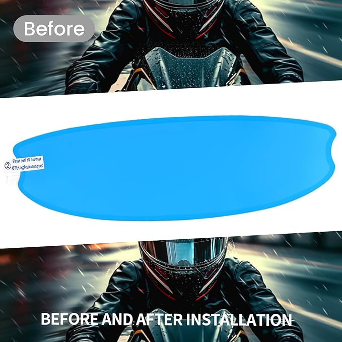 Motorcycle Anti Fog Film, Universal Fit Helmet Visors Insert Waterproof Fog Resistant Clear Vision