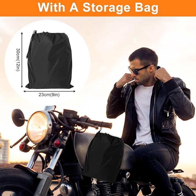 Waterproof Motorcycle Cover Replace for Harley Davidson Touring Road Glide Limited/Ultra Limited with Anti-Theft Lock Hole for Outdoor Rain Snow Protection (101 to 108inches, with Trunk)