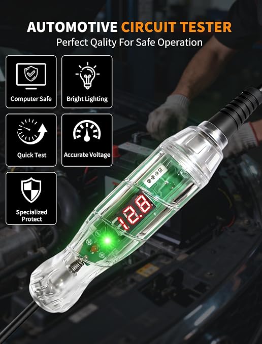 V880 OBD2 Scanner Diagnostic Tool and P40 3-70V Automotive Test Light