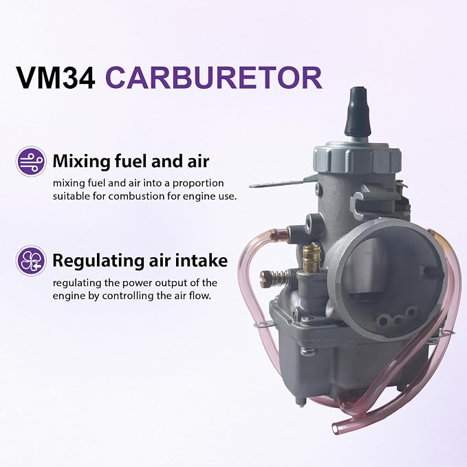 SJVLXHI VM34 Carburetor Kit, For GX390 / 420cc Predator,58mm Air Filter Red