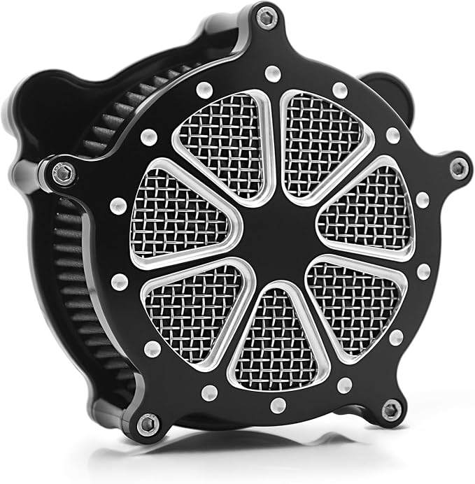 For harley air cleaner filter Sportster Softail Touring street road king glide Dyna for harley davidson air intake filters (Speed 7 style -gray filter, C-For Touring 08-16, Softail 16-17)