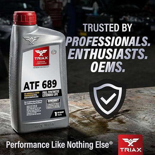 TRIAX ATF 689 Full Synthetic for ZF 6HP, 8HP, 9HP Transmissions | Compatible with Jeep, Chrysler, Dodge RAM, Audi, BMW, Land Rover, Mercedes Benz, Porsche, and More (5 Quart)