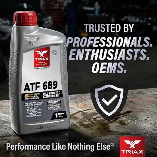 TRIAX ATF 689 Full Synthetic for ZF 6HP, 8HP, 9HP Transmissions | Compatible with Jeep, Chrysler, Dodge RAM, Audi, BMW, Land Rover, Mercedes Benz, Porsche, and More (1 Quart)