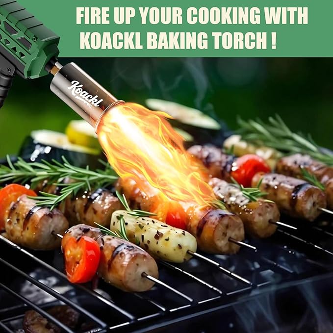 KOACKL Propane Torch Gun | Adjustable Flame Thrower Gun | Gas Welding Kits Blow Torch for Ooutdoor Welding, Campfire & Charcoal (Propane Tank Not Included)