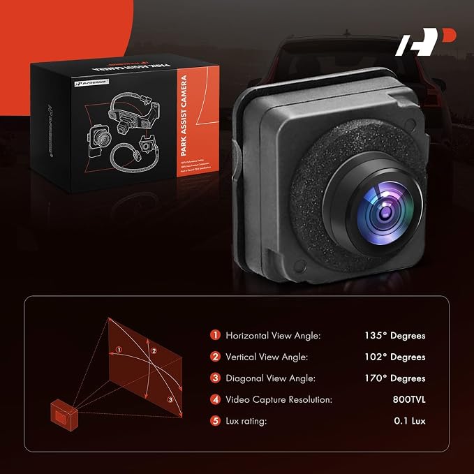 A-Premium Park Assist Camera Rear View Backup Reverse Camera Compatible with Select Chrysler Models - 2015 2016 2017 2018 2019 300 - Replace# 68386753AD