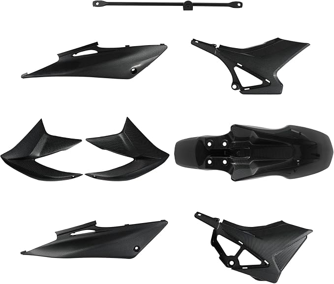 Dirt Bike Plastics Kit for Hawk 250,Fairing Body Work Fender Sets with Fuel Tank Guard for Hawk 250cc - Imitation Carbon Fiber