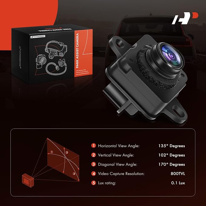A-Premium Rear View Backup Camera Compatible with Ram | Parking Camera for 2015 2016 2017 ProMaster City