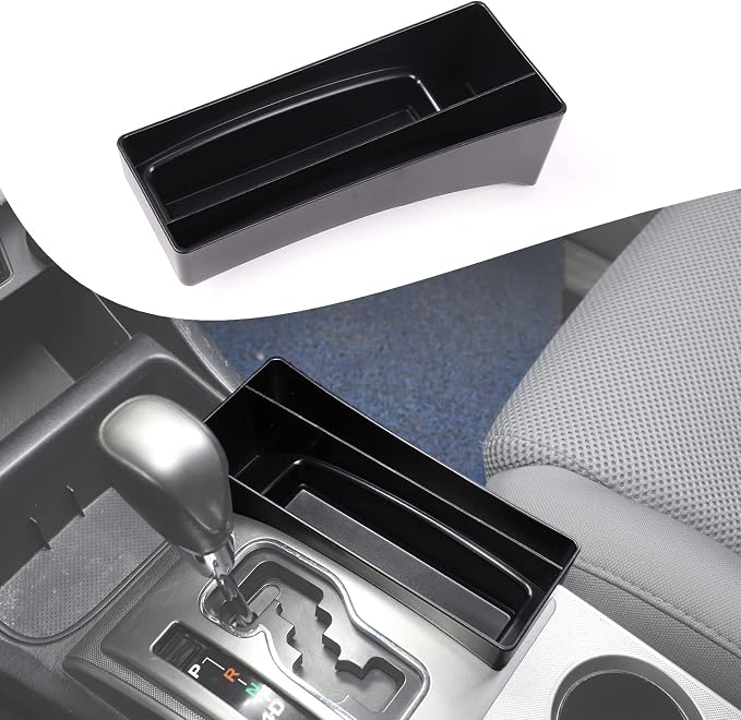 Lcojicep Car Central Control Tray Storage Box Organizer Compatible with Toyota Tacoma 2006-2015 Center Console Gear Shift Side/Water Cup Holder Organizer， Storage Box Tray (Gear Side Storage Box)