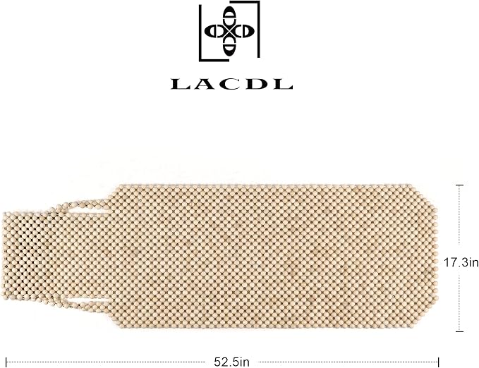 LACDL Beaded Car Seat Covers, Natural Wood Bead Seat Cushion for Trucks, Automotive Summer Ventilated Seat Cooling Pad, Wooden Massage Breathing Jeep Seat weat Protector, Head Fixed, 1pc LL208