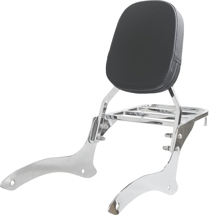 Sissy Bar & Rack Fits for Yamaha V Star XVS 1100 Classic Dragstar | Passenger Backrest & Luggage Rack 2000-2011 V Star XVS 1100 Classic Dragstar XVS 1100 Classic Chrome