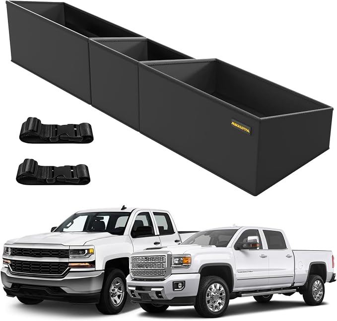 MIKKUPPA Truck Under Seat Storage - Replacement for 2019-2026 Chevy Silverado/GMC Sierra 1500, 2020-2026 Silverado/Sierra 2500HD 3500HD Double Cab & Crew Cab, Truck Tool Box Organizer Storage Box