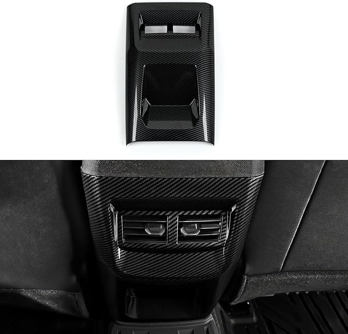 Car ABS Carbon Fiber Armrest AC Vent Rear Seat Air Outlet Panel Sticker Cover Interior Trim Decal for Chevrolet Colorado 2023 2024 2025 2026 Accessories