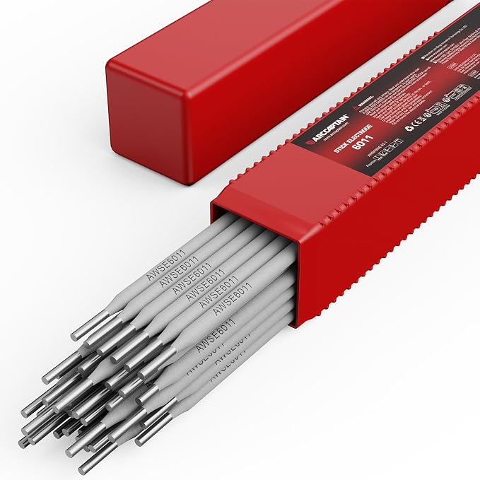ARCCAPTAIN E6011 Welding Rod 1/8" 2LB Carbon Steel Welding Sticks Electrodes, Welding Rods ARC Welding Equipment