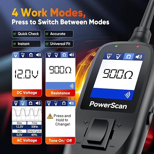 Autel PowerScan PS100 Power Circuit Probe Kit, 2026 Advanced Electrical Wire Tracer Circuit Relay Tester, Breaker Short Finder Tool, Activate Component Check Ground, Read AC DC Resistance, 40ft Cable